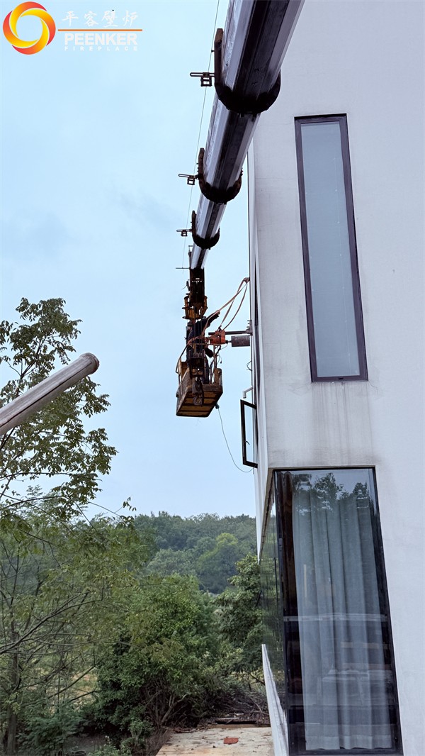 益阳自建别墅丹麦Morso 2140铸铁火炉安装.jpg