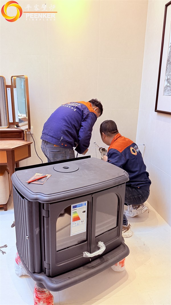 益阳自建房丹麦Morso 3640铸铁壁炉安装.jpg
