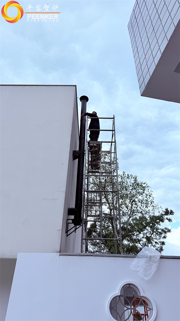 益阳自建房丹麦Morso 3640铸铁壁炉安装.jpg