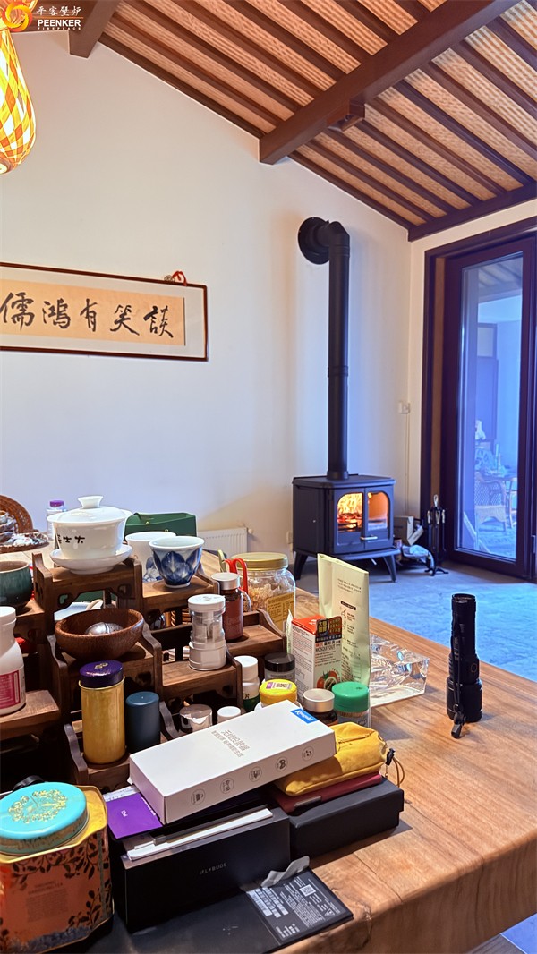 镇江自建别墅茶室丹麦Morso 3640壁炉安装.jpg