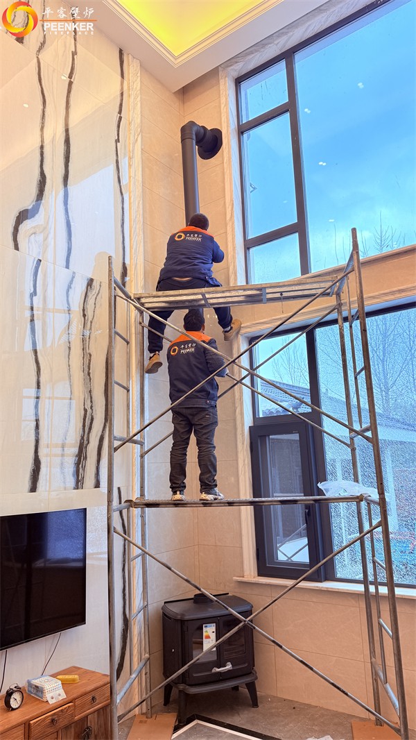 盱眙自建别墅丹麦Morso 3640铸铁火炉安装.jpg