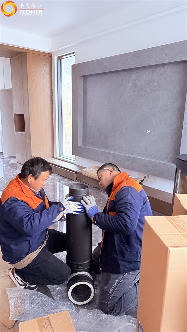 安吉自建别墅丹麦Aduro 9.1钢板壁炉安装.jpg