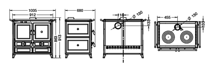 意大利Thermorossi Viola (米色)可做饭的取暖壁炉.png